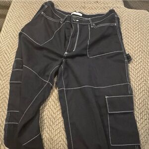 New without tags. Juniors Black Pants with White Stitching